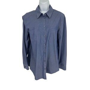 Orvis Women's Long Sleeve Button Front Blouse Size 14